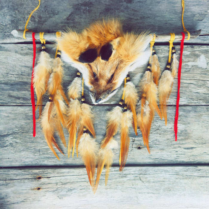 Charme Sauvage – Renard roux et plumes naturelles