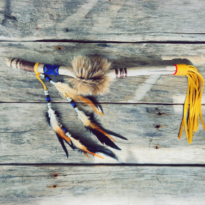Indigenous Talking Stick – Lynx Fur – Breath of Truth