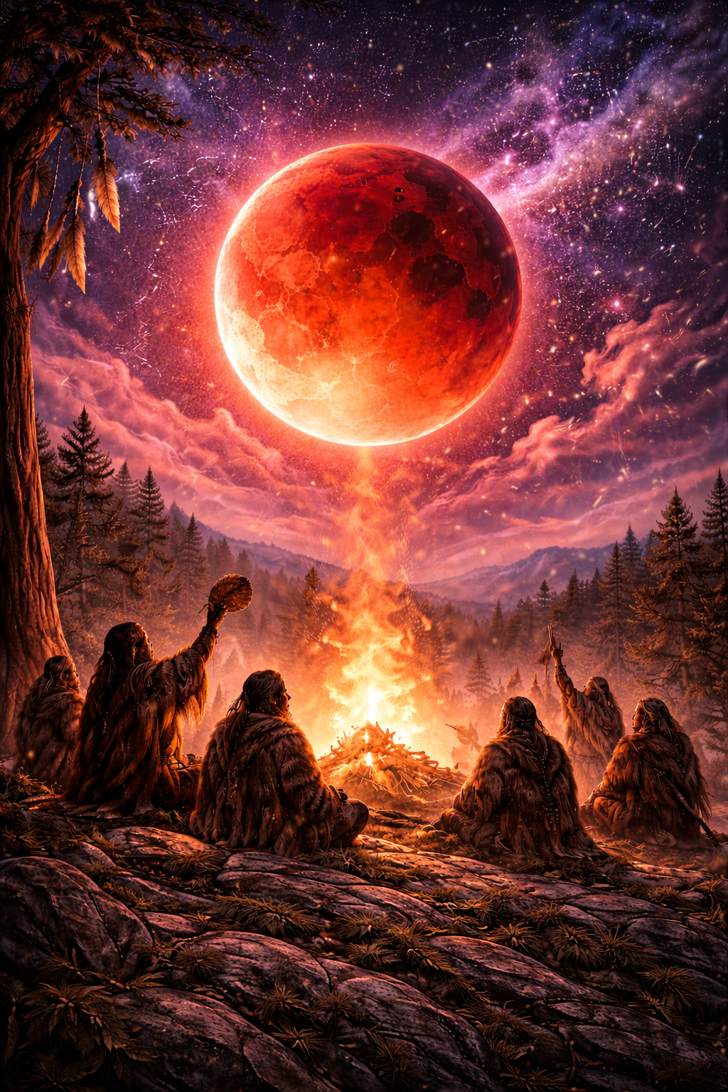 La légende autochtone de la Lune de sang : le passage entre l’ombre et la lumière