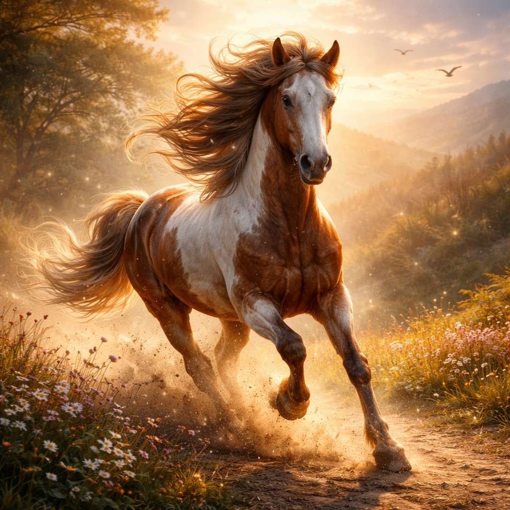 Course du cheval représentant autonomie endurance énergie et connexion instinctive à la nature