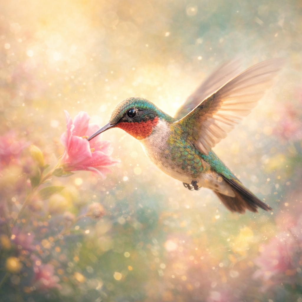 Guide spirituel associé au colibri représentant vitalité adaptation rapidité et harmonie intérieure