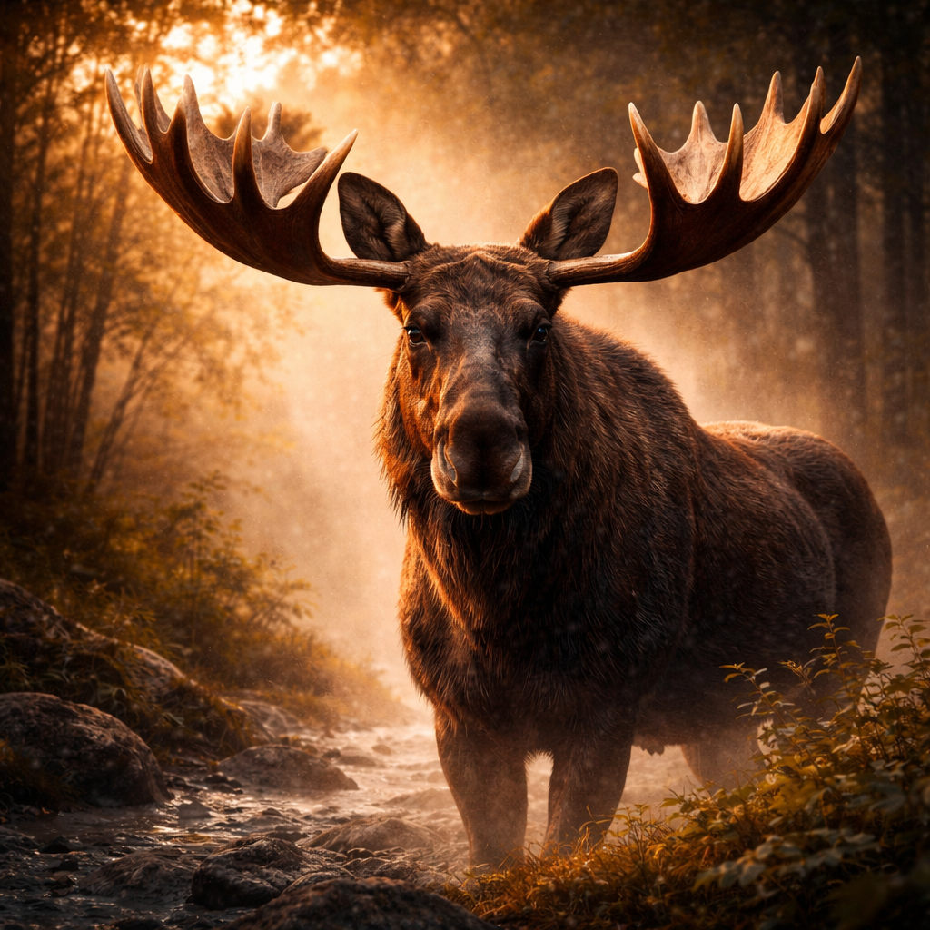 Animal totem orignal : puissance tranquille, présence et respect intérieur