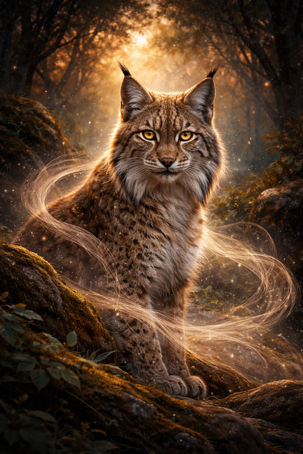 Regard intérieur du lynx représentant clairvoyance discrétion mystère et connaissance des vérités invisibles