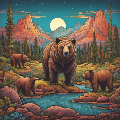 La-Légende-de-l-Ours-et-des-étoiles-chez-les-Gitxsans Artisanat Autochtone