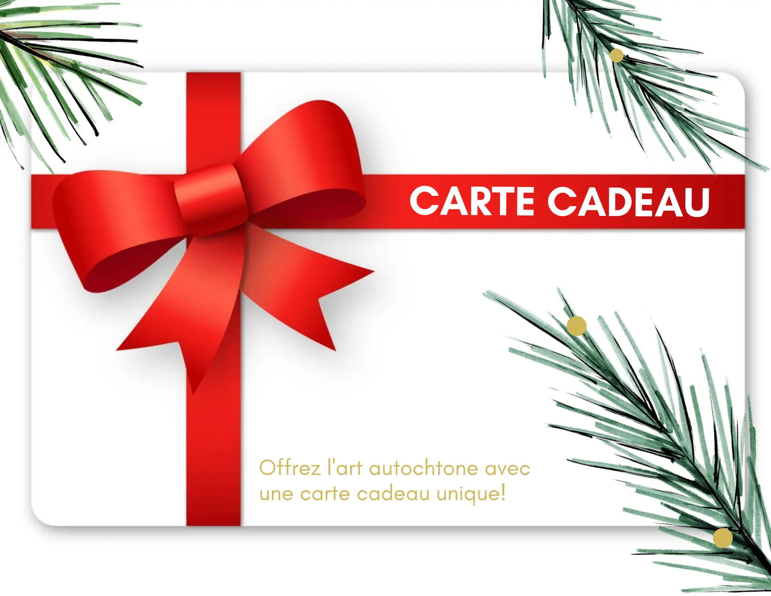 Cartes cadeaux Artisanat Autochtone