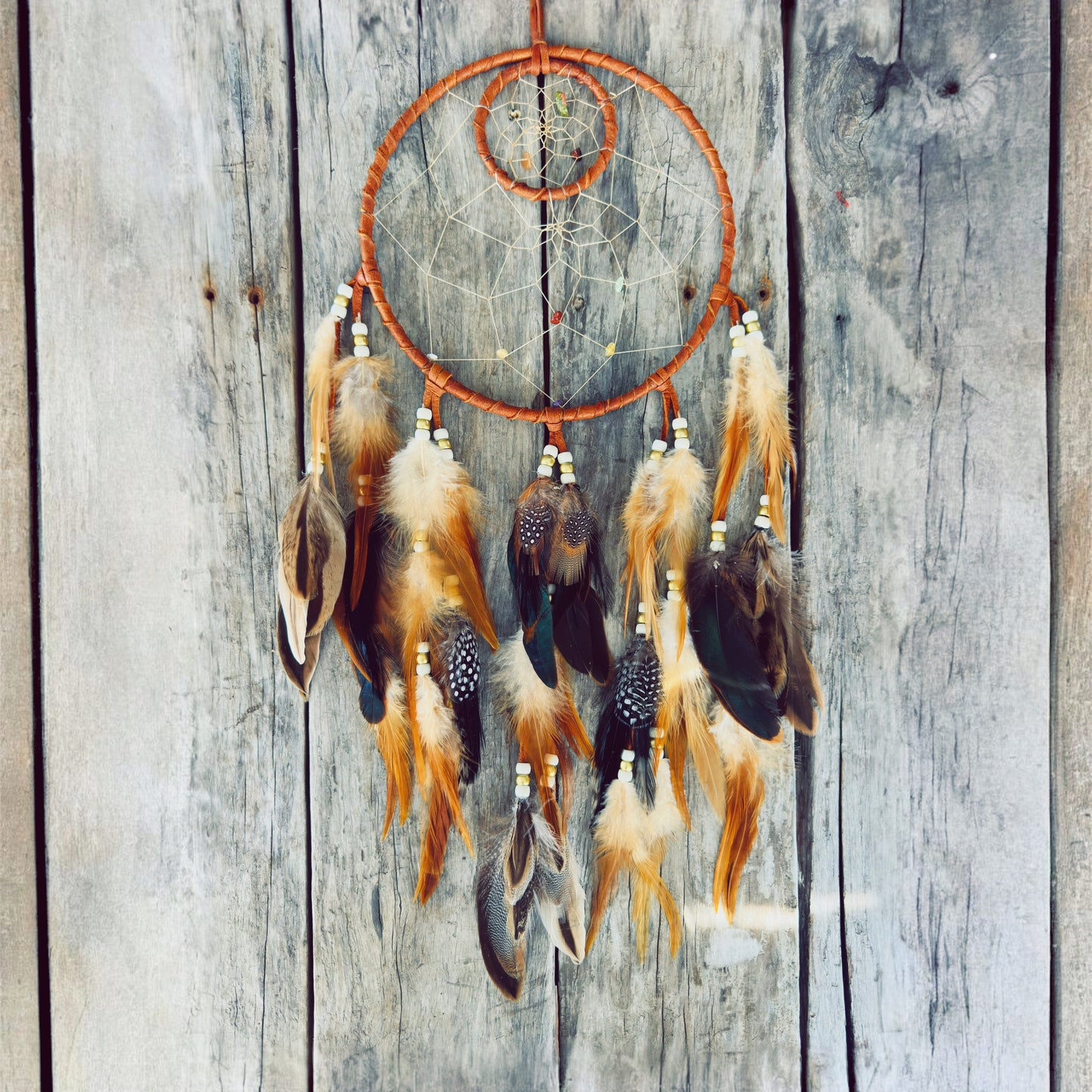 Atrapasueños de 8 pulgadas – doble círculo y equilibrio del espacio