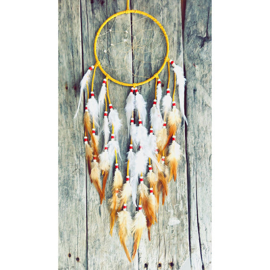 Capteur de rêves autochtones en cuir naturel