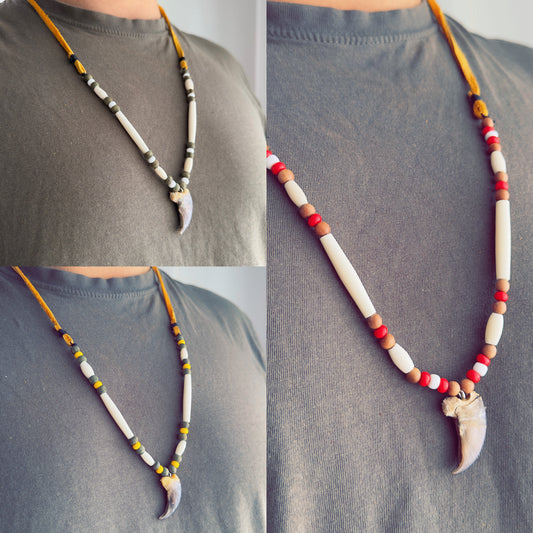 Colliers en griffe d’ours – œuvres artisanales autochtones Esprit animal