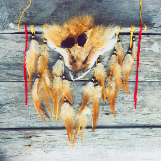 Charme Sauvage – Renard roux et plumes naturelles