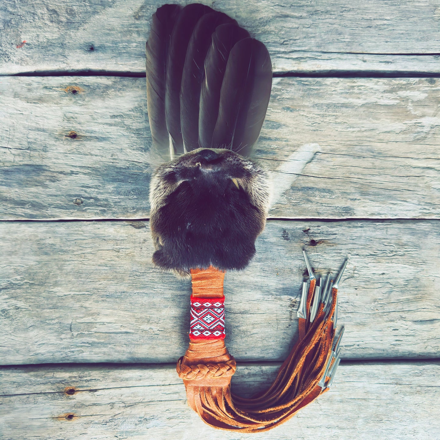 Otter Dance – Spiritual Smudgefan | Unique piece