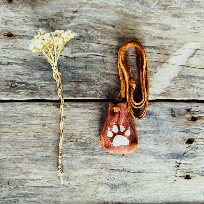 Handmade Native American Medicine Bag - Little Brown Bear
