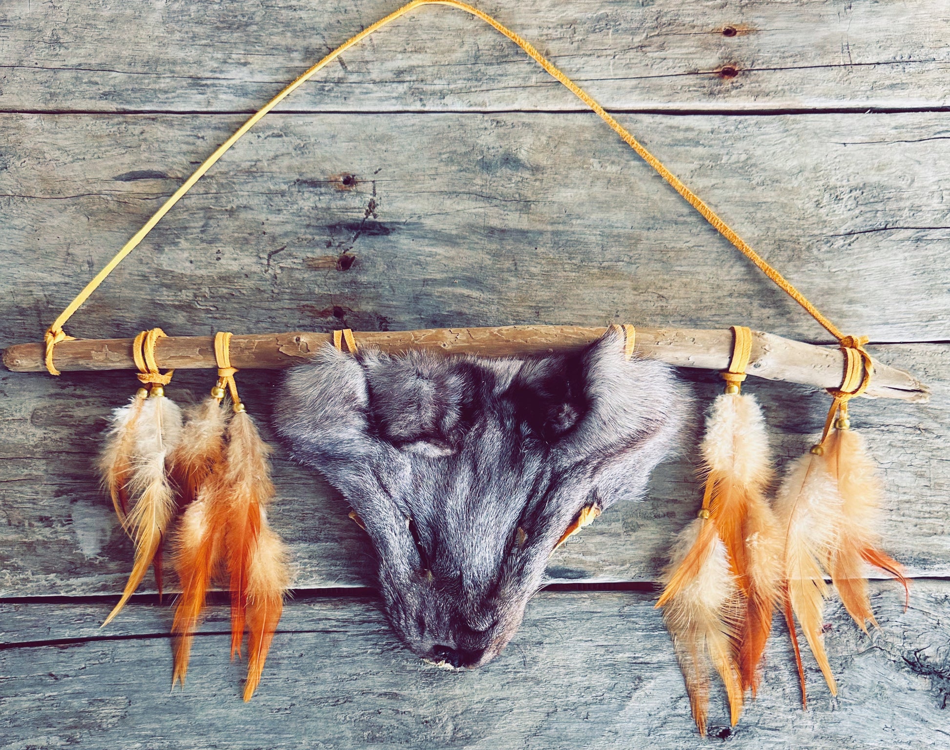 Décoration autochtone faite main représentant le renard