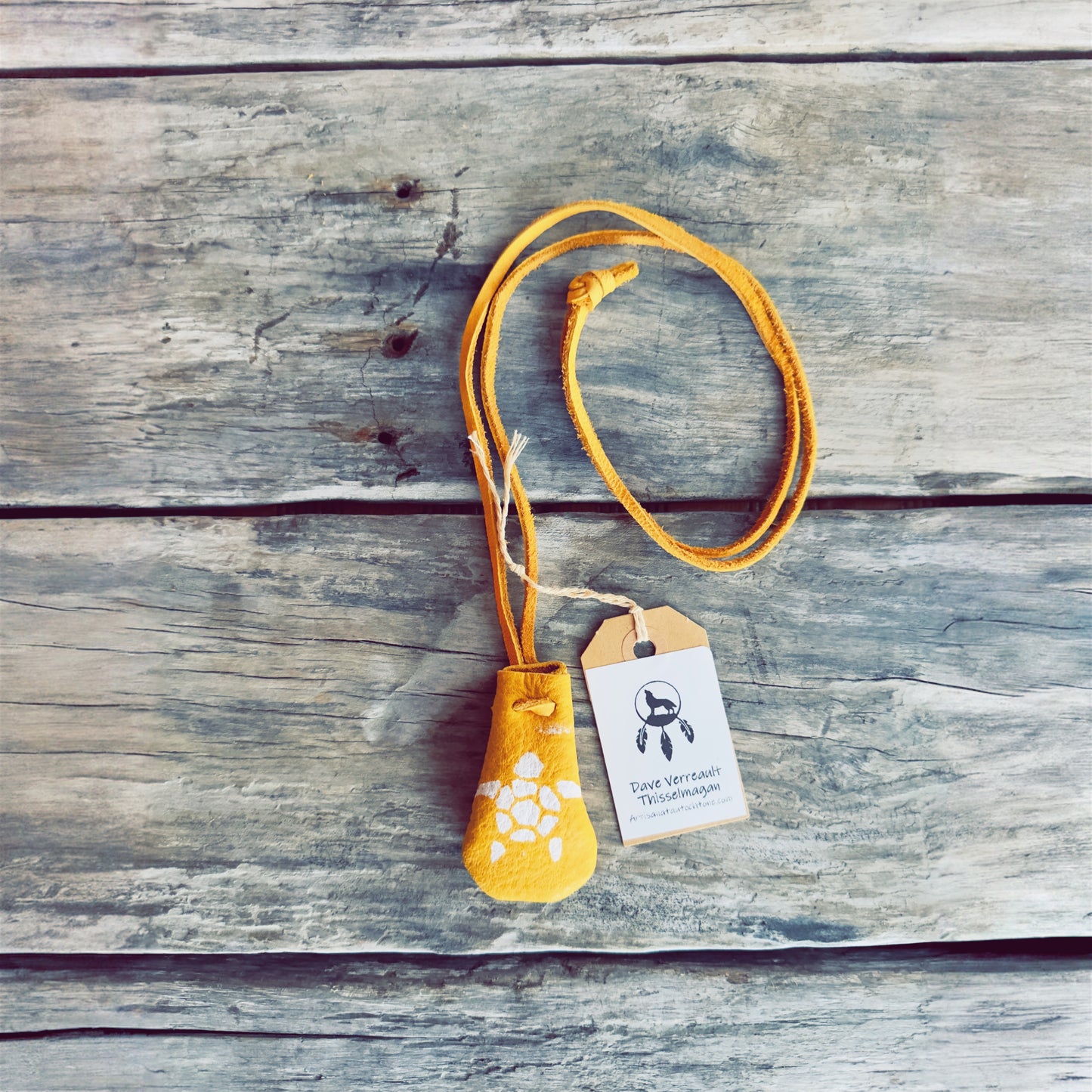 Sac de médecine en cuir d’orignal – Tortue de la Terre-Mère