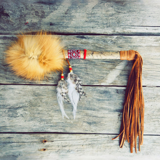 Indigenous handcrafted talking piece used for respectful dialogue