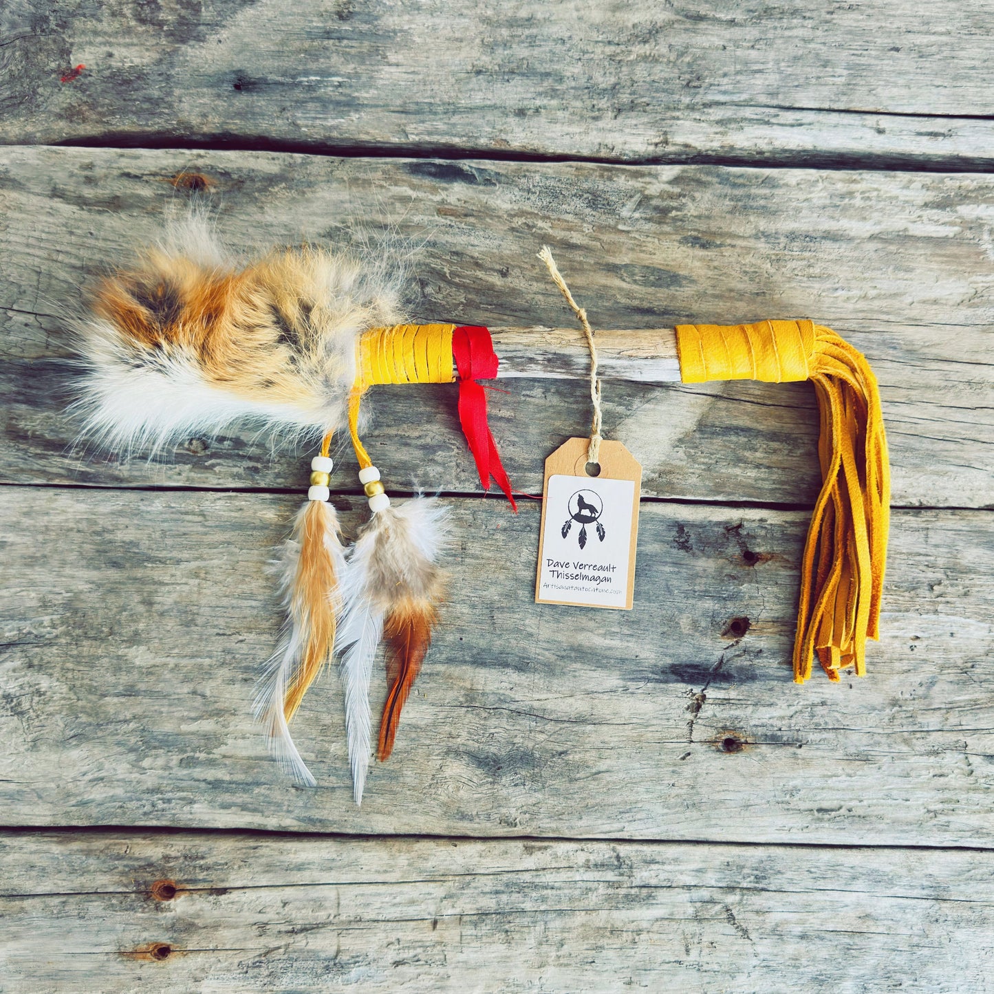 Handmade ceremonial talking stick authentic design