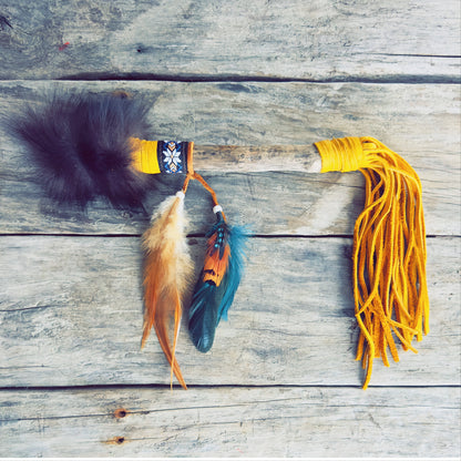 Indigenous spirituality inspired talking stick handmade