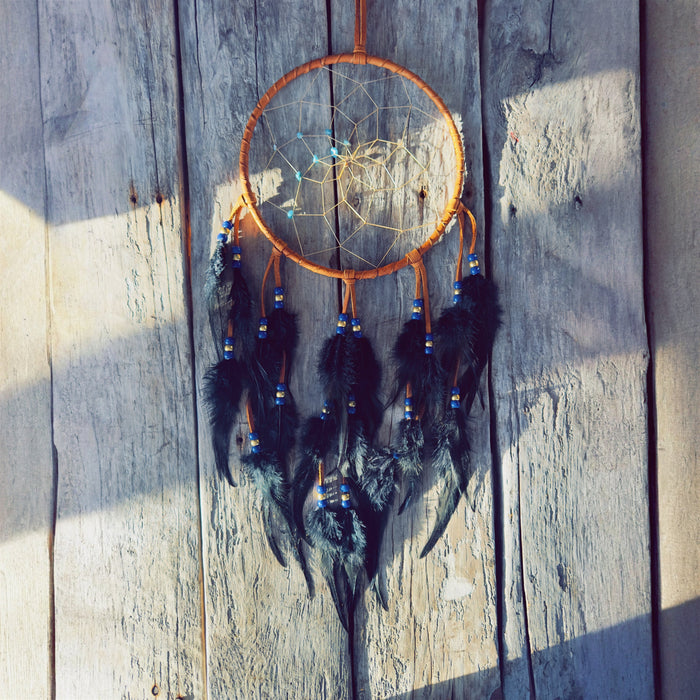 Dreamcatcher 8 inch protective presence moosehide calm and security