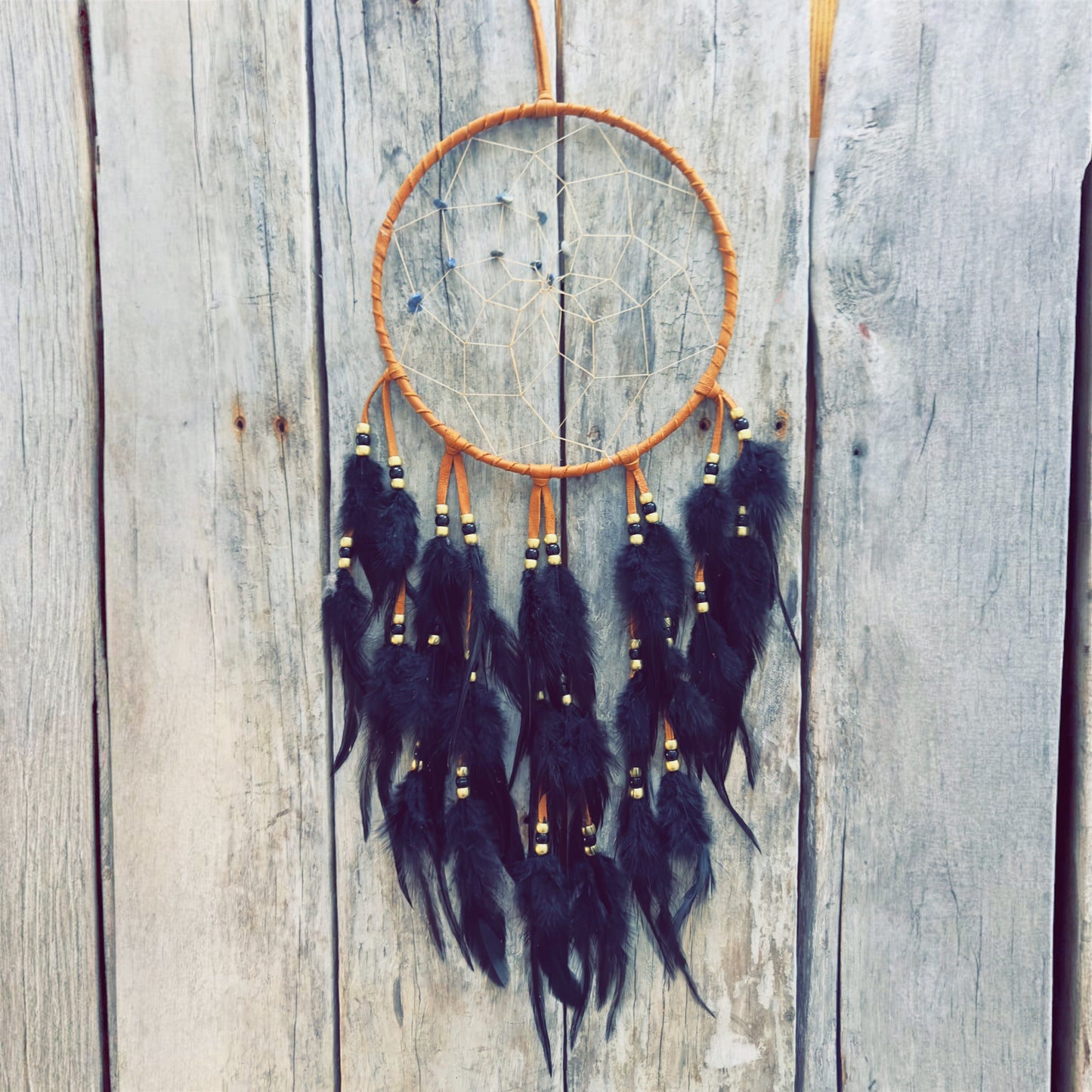 Indigenous artisan dreamcatcher created as a unique symbolic piece