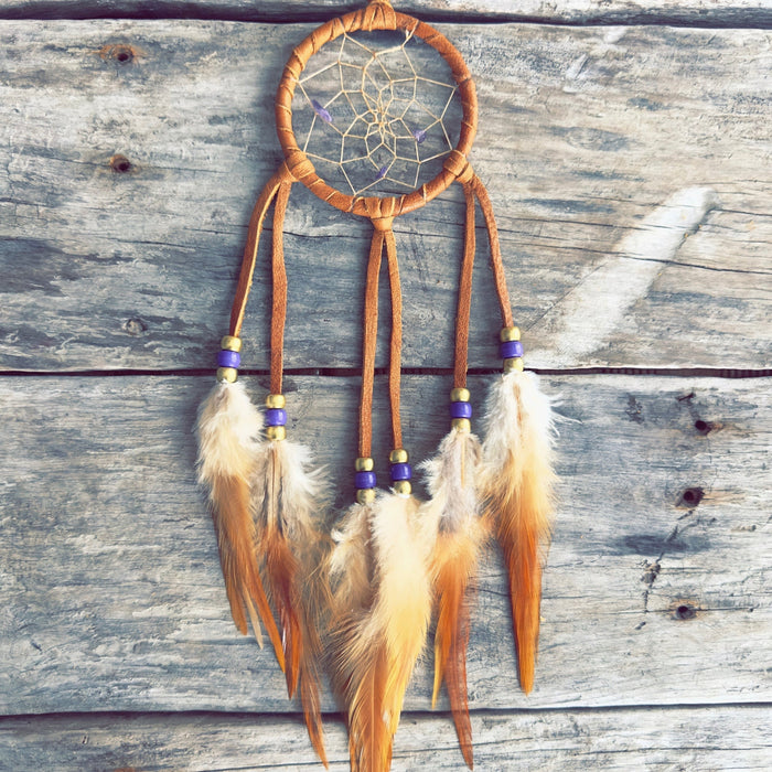 Dreamcatcher 3 inch moose hide sacred path spiritual