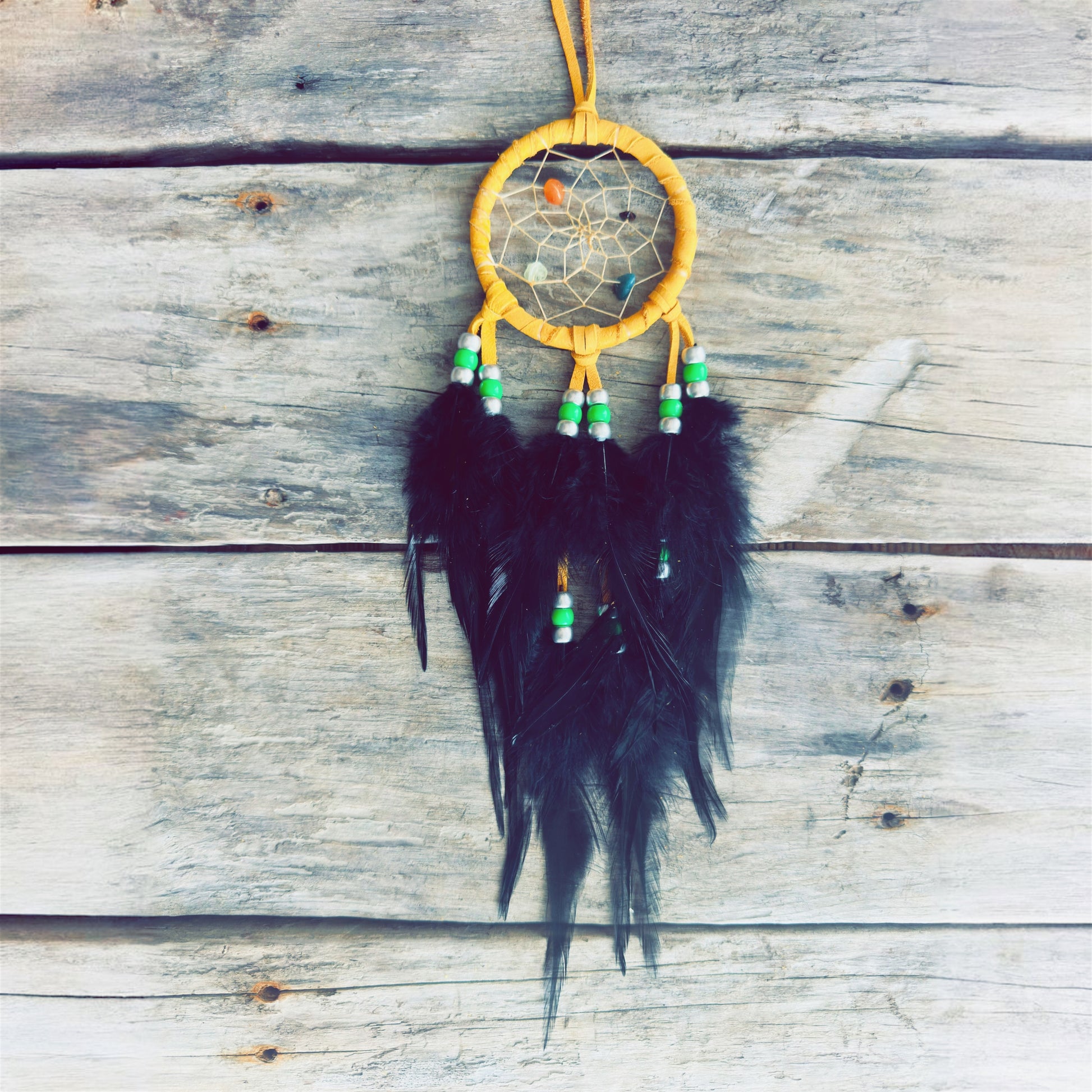Handcrafted dreamcatcher inspired by Indigenous traditions