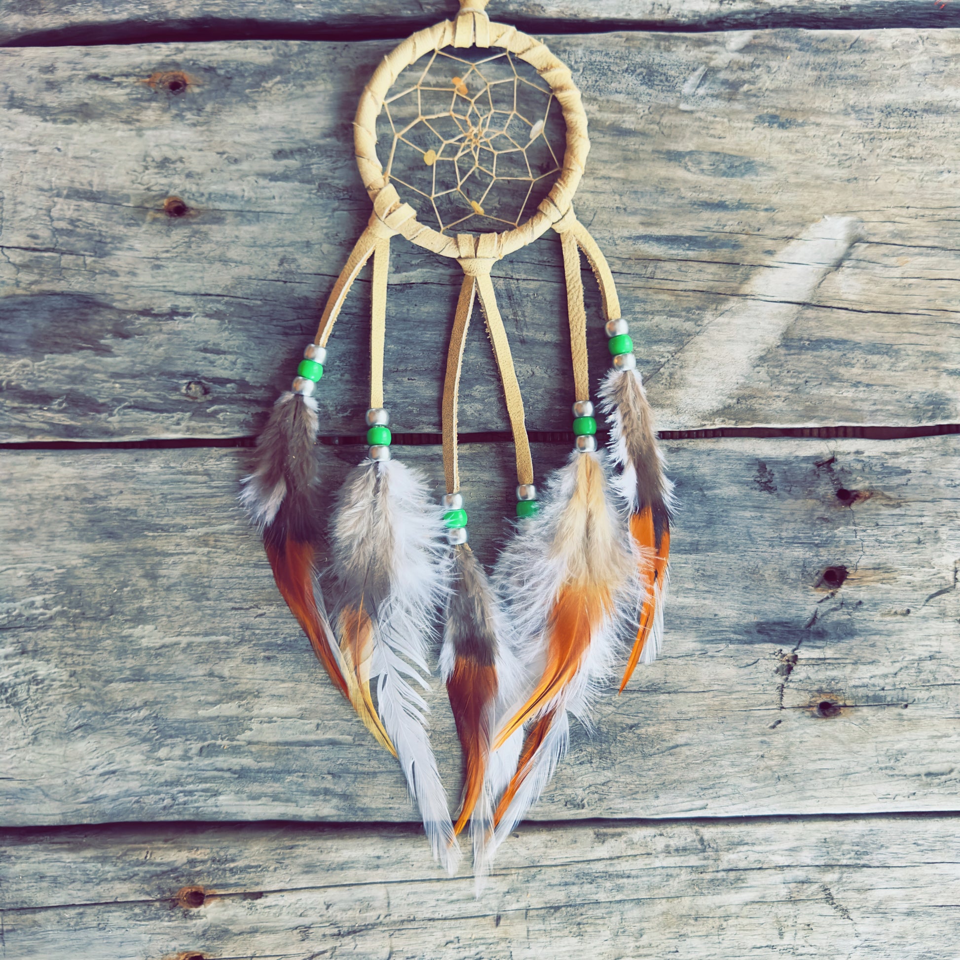 Indigenous dreamcatcher symbolic spiritual wall hanging handmade