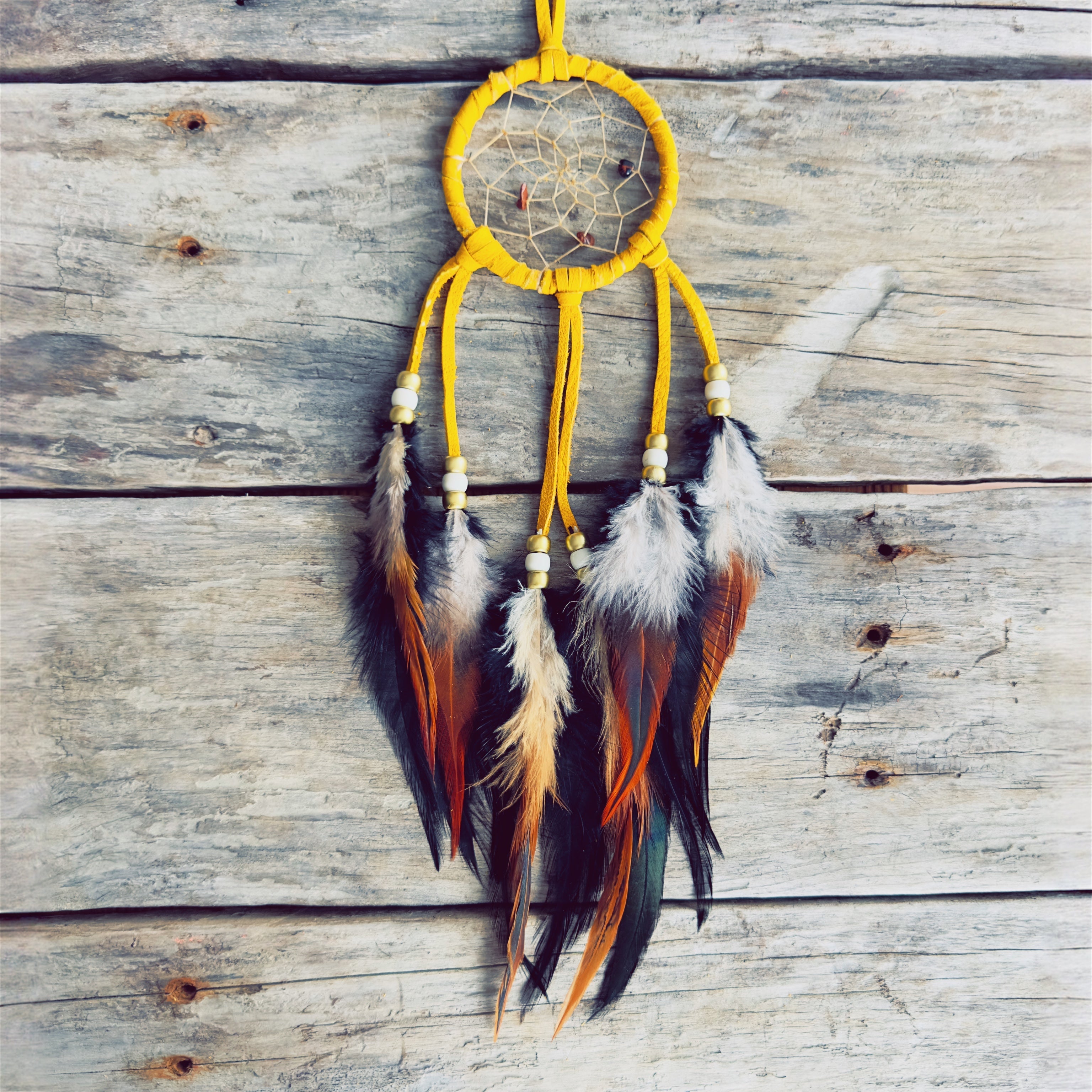 Handmade 3-inch dreamcatcher for bedtime ritual