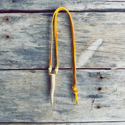 Boreal style handmade deer antler necklace