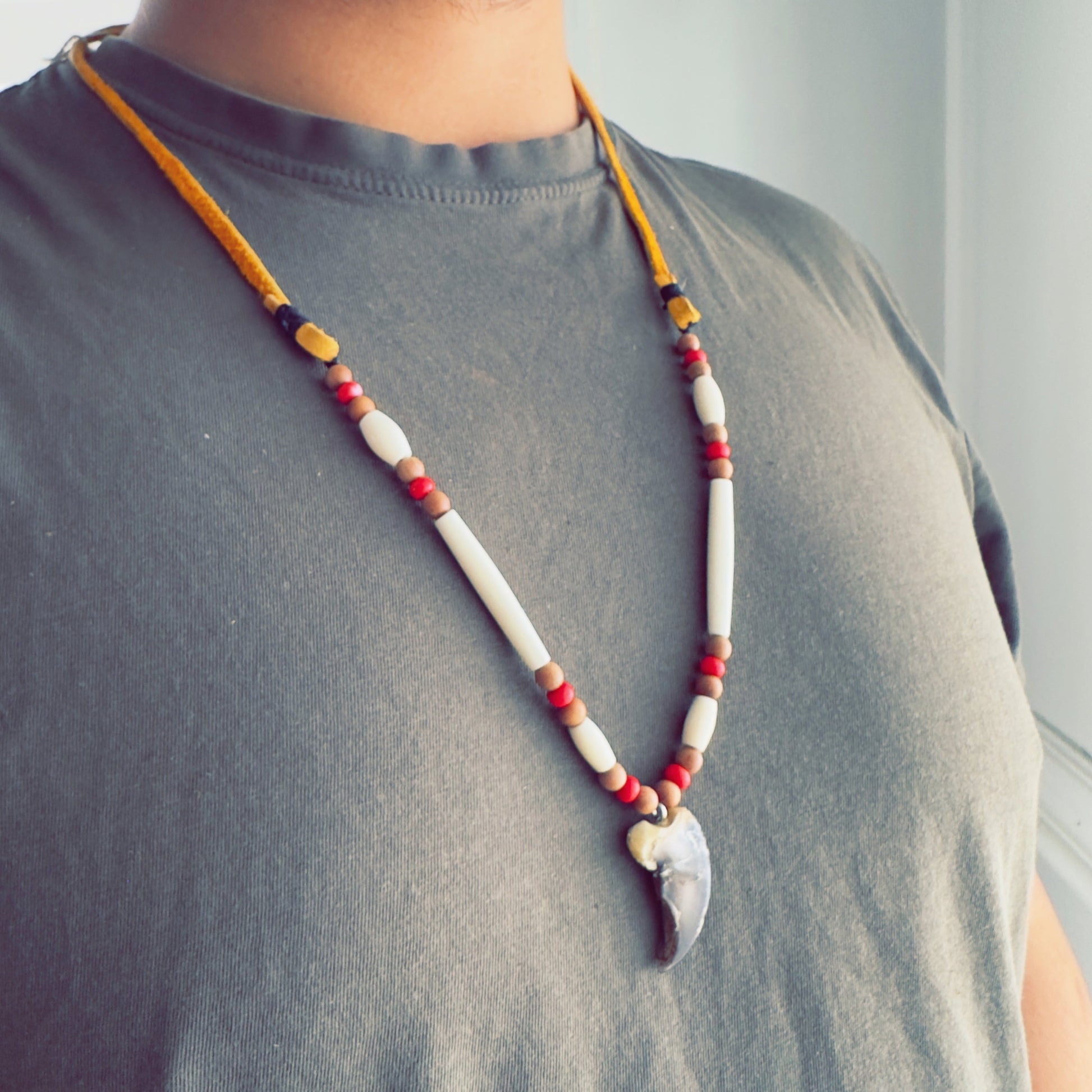 Spiritual bear claw necklace symbolizing strength and protection