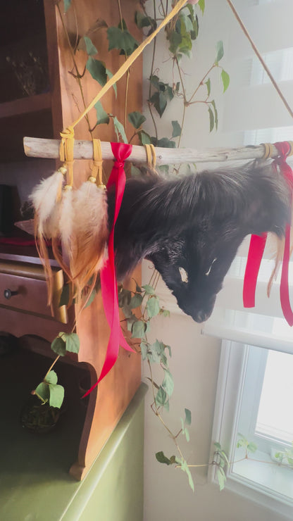 Décorations murales avec têtes de renard – œuvres artisanales autochtones Esprit animal